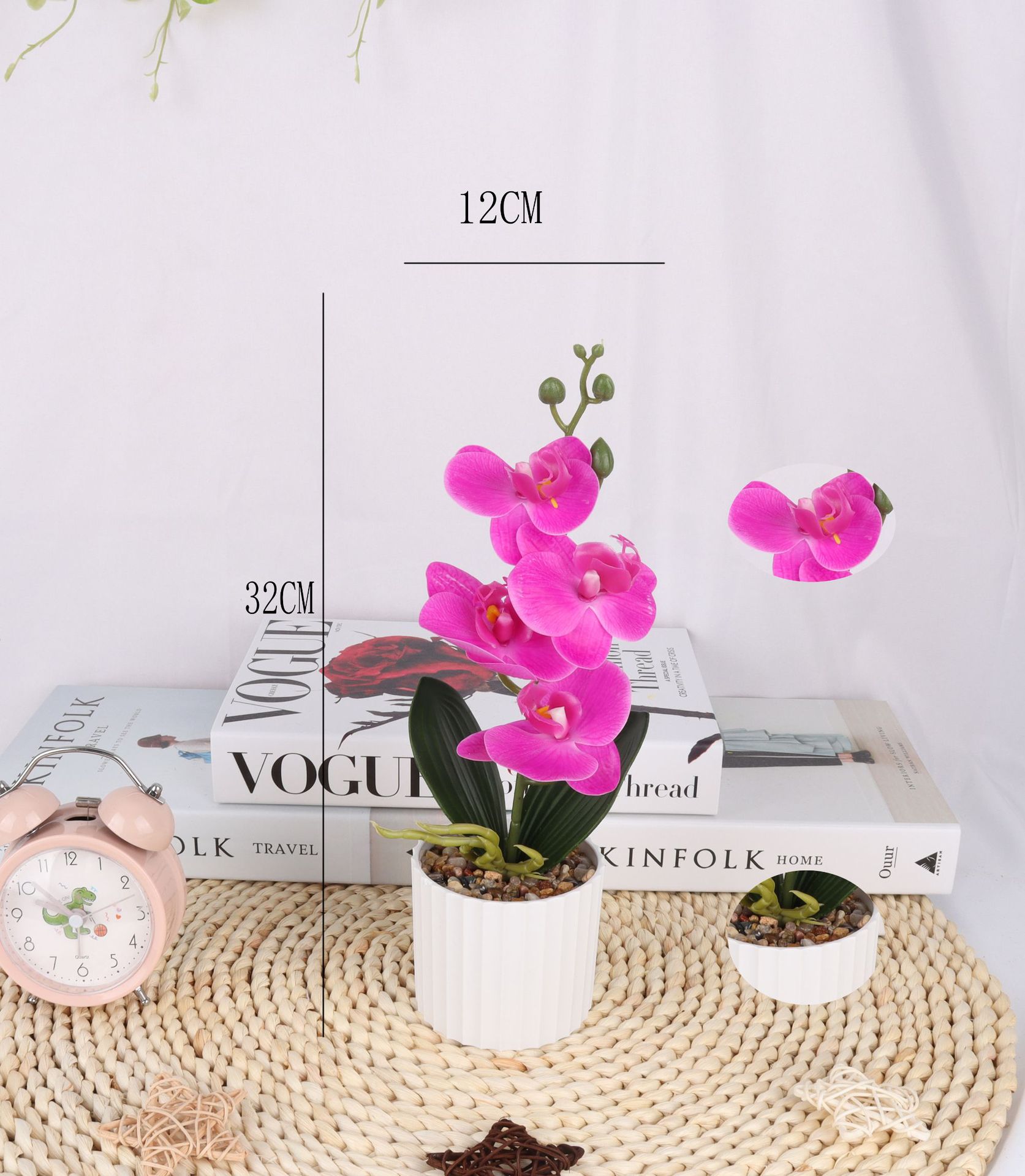 仿真蝴蝶兰/仿真盆景/仿真花创意内室小摆件/亚马逊厂家直供详情3