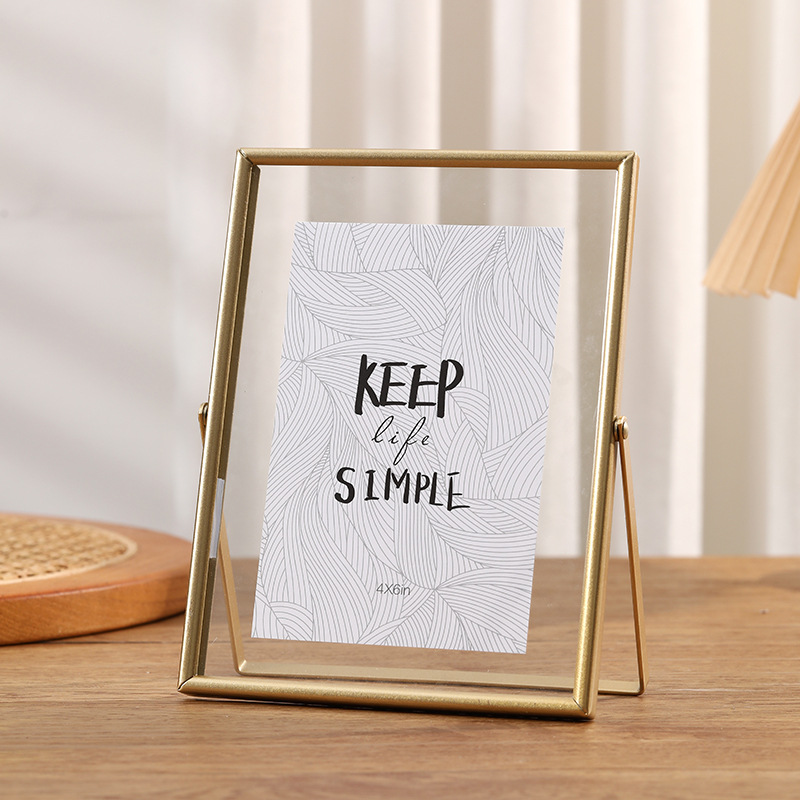 Cross-border metal photo frame Polaroid photo display stand, 6-inch to 78-inch calligraphy and painting frame, dried flower decoration pic 5