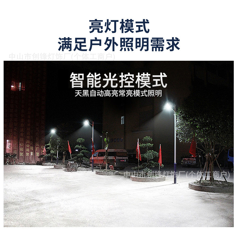 惠民新款太阳能灯户外照明庭院灯太阳能投光灯新农村路灯厂家直销详情8
