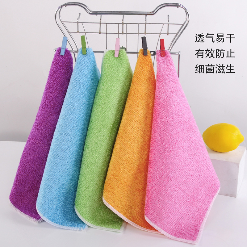 Fabricante al por mayor paño de lavavajillas de fibra de bambú perezoso limpieza doméstica toalla de lavavajillas absorbente baxter ropa de cocina pic 11