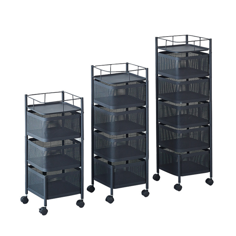 Kitchen vegetable rotating storage rack pic 2