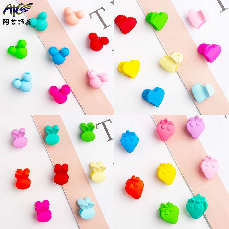 韩式网红一字夹袋装发夹女可爱头饰简约黑色发卡波浪夹子儿童发饰详情21