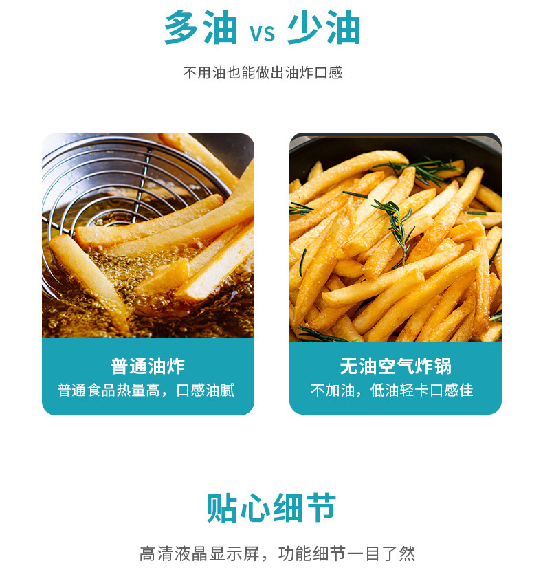 Cross-border SOKANY005 oil-air fryer, a new fully automatic multi-functional large-capacity fryer for home use pic 8
