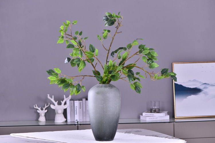 Wholesale of artificial large-branch banyan tree leaves from the original factory for window display, decorative green plants and flower arrangement leaves pic 12