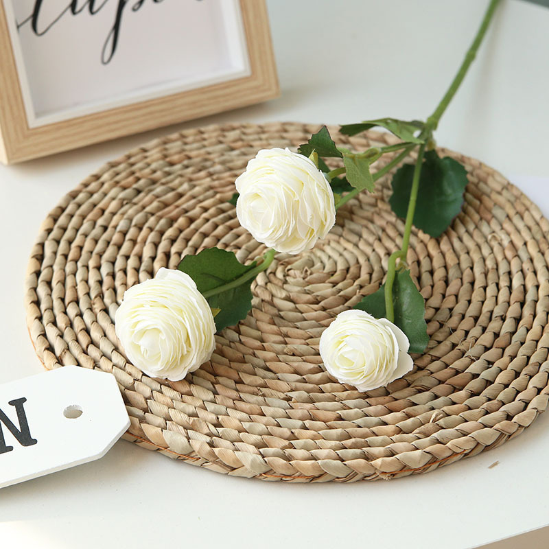 Simulated 3-head small lotus flowers for living room and bedroom decoration, artificial flowers, home decoration ornaments, simulated flower bouquets pic 15