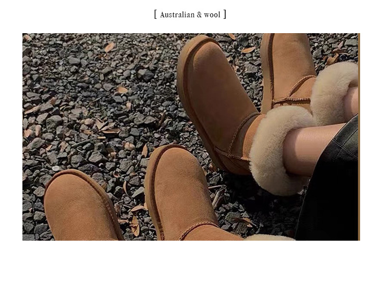 河南皮毛一体雪地靴女厚底秋冬桑坡保暖毛毛加绒加厚棉鞋冬季女鞋详情10