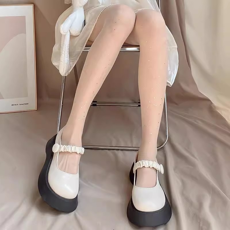 亮片带钻闪光白丝袜纯欲风黑丝薄款 防勾丝闪闪亮晶晶美腿连裤袜详情9