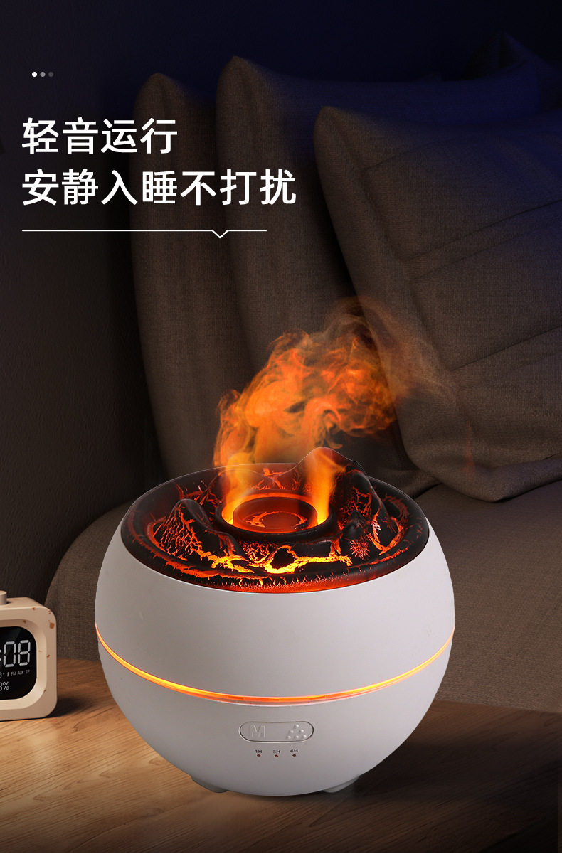 Cross-border new flame aroma diffuser, home desktop aroma diffuser humidifier, creative essential oil diffuser, gift wholesale pic 10
