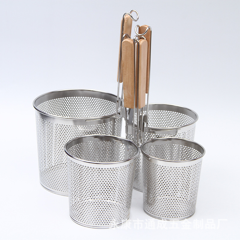 Factory direct sales of new stainless steel perforated steel plate, Fenli Spicy Hot pot rice noodles, scooping spoon for cooking and scooping noodles pic 1