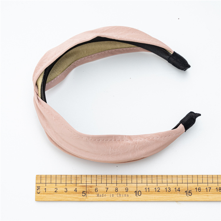 韩版网红头饰少女韩国简约甜美百搭宽边布艺交叉发箍头箍压发外出详情3