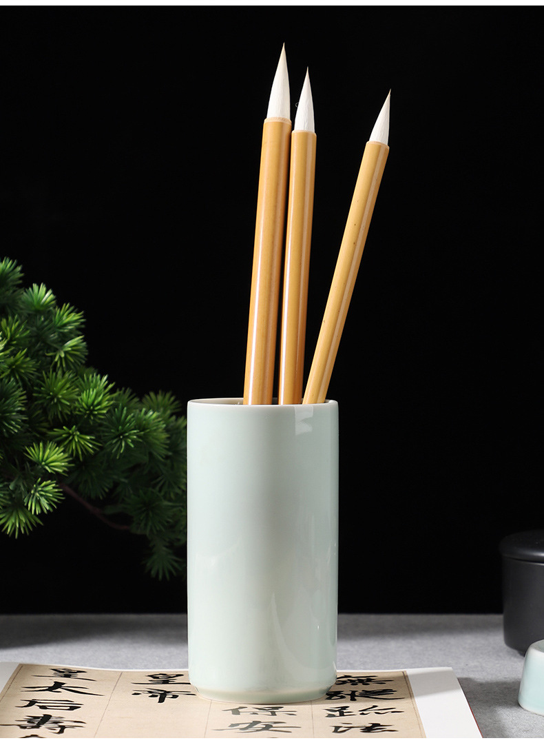 厂家批发销售白云兼毫毛笔书法培训班成人学生练习书画皆宜文房国潮详情14