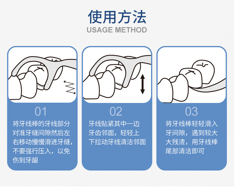 牙线50支盒装便携式厂家清洁牙齿家用牙签超细不伤牙龈批发牙线棒详情14