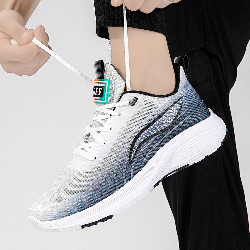 新款男女同款网面透气运动鞋中学生体育课专用防滑软底跑步鞋校园详情11