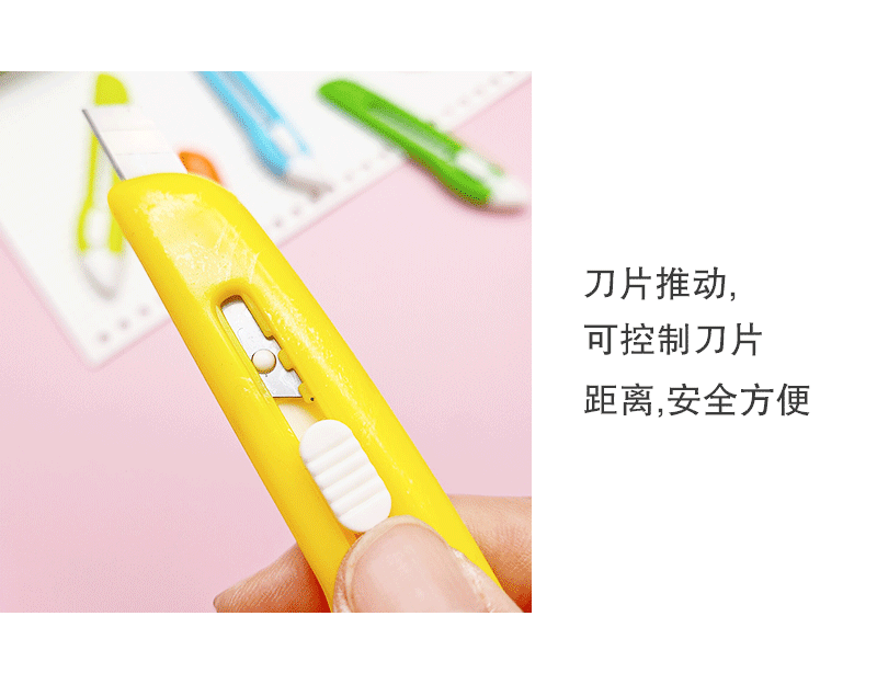 Factory direct supply of candy color to charm you, student small paper cutting knife, tool knife wholesale, planner knife, box opener pic 8