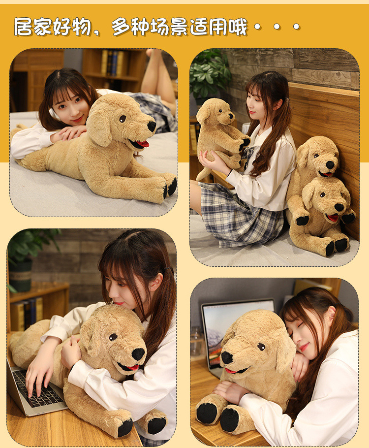 Simulated Labrador doll, big yellow dog plush pillow, golden Retriever plush toy, bed sleeping pillow pic 14