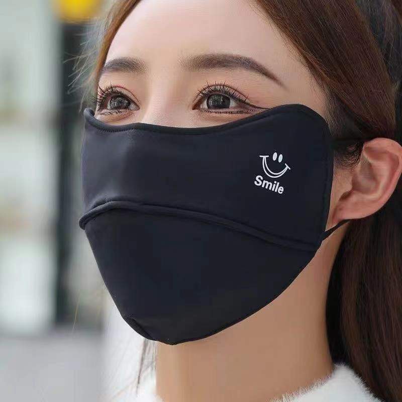 秋冬户外骑行双层加绒保暖防风防寒透气显瘦护眼角男女3D立体口罩详情4