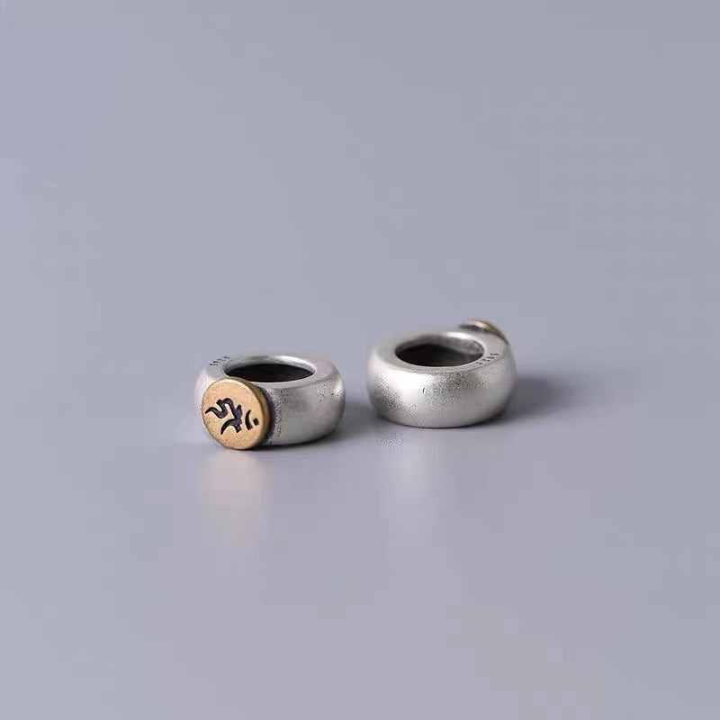 925银心咒配饰十二生肖守护神本命佛梵文隔珠diy手链珠详情13