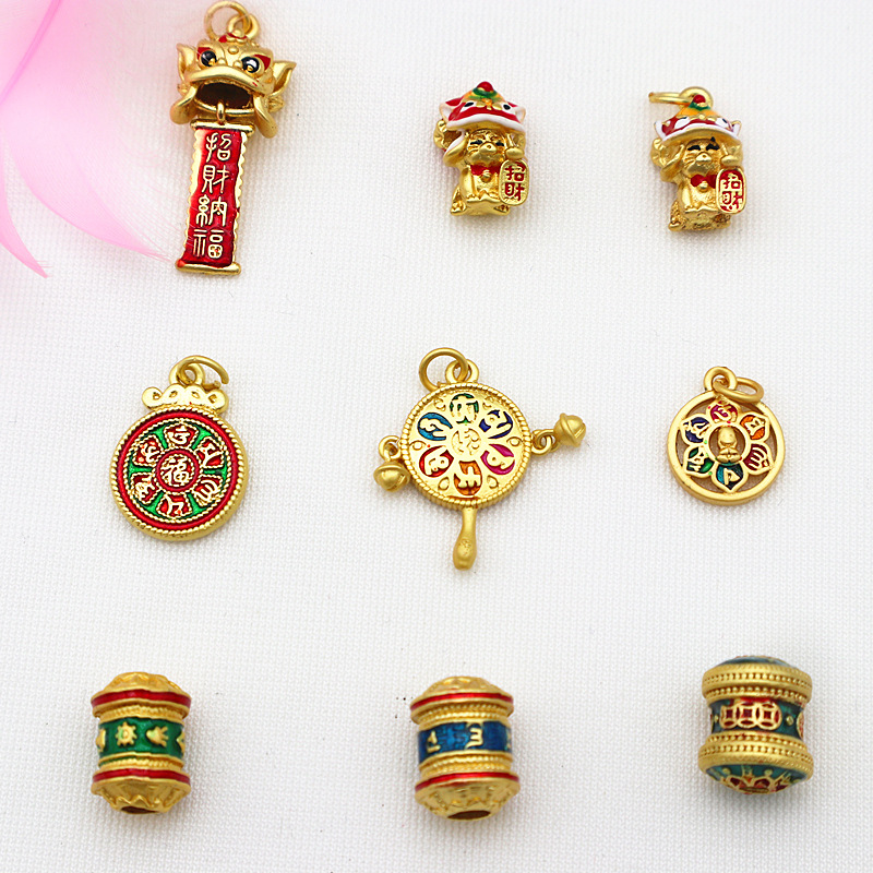 新款藏式手链 网红爆款六字手串纯手工编织diy手绳手搓棉线流苏详情7