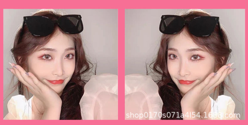G brand sunglasses for women - vertical rice nail style, Korean version, slimming for big faces, UV protection, the same style as Instagram round face Internet celebrities pic 12
