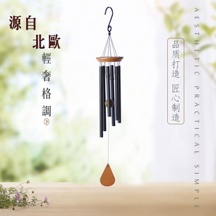 新款欧美经典旋转多管金属松木铝管风铃创意家居挂饰饰品35寸18管详情7