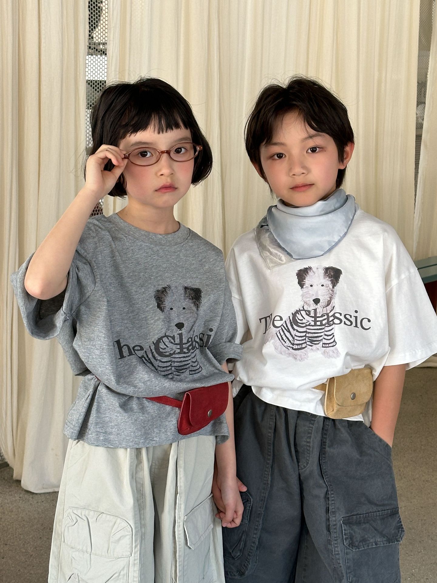 韩国童装短袖25夏季新款儿童可爱狗狗印花t恤男女童休闲百搭上衣详情9