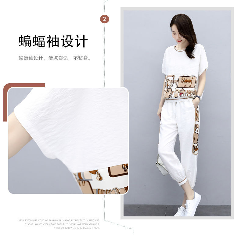 2021时尚运动套装夏装气质洋气女神范衣服夏天显瘦宽松两件套显瘦详情5
