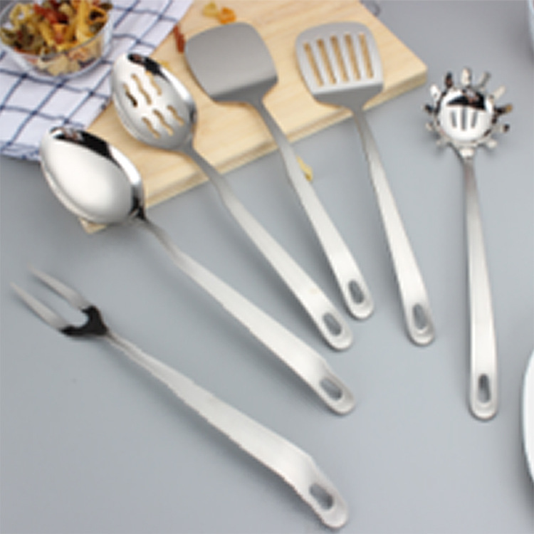 Stainless steel kitchenware set, kitchen utensils, cooking spoons, spatulas, strainers, soup spoons, rice spoons, eight-piece set, gift kitchenware pic 1