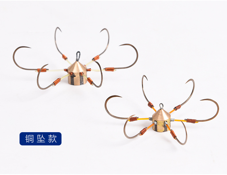 Hexagonal anchor hook, high-carbon steel fishhook, wool hook, crab hook pic 6