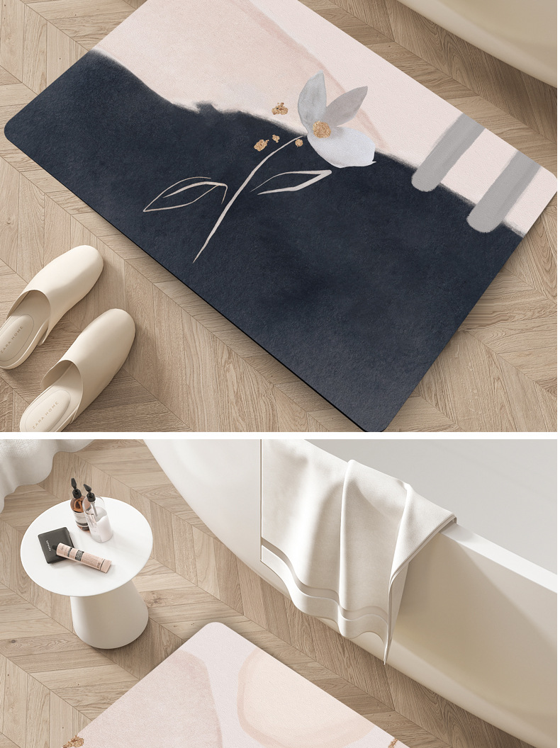 浴室防滑软垫硅藻泥吸水速干地垫子家用厕所卫生间门口进门踩脚垫详情10