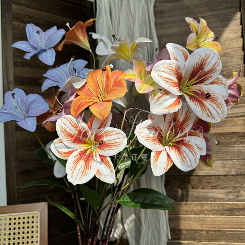 莫奈花园仿真花仿真花束法式婚礼装饰花高级感场景布置手感假花详情6