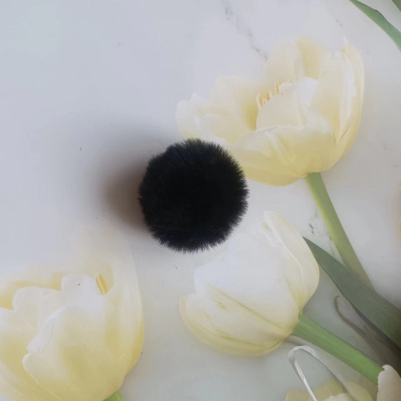 批发3-5厘米仿兔毛小毛球服饰鞋帽毛绒辅料头饰发夹diy毛球配件详情5