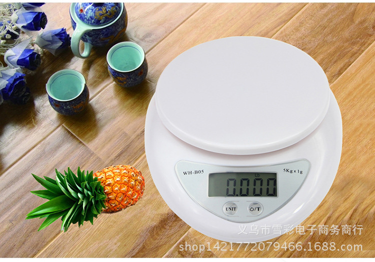 WH-B05 Kitchen electronic scale, 5kg scale, mini baking food scale, household kitchen scale, electronic scale, platform scale pic 11