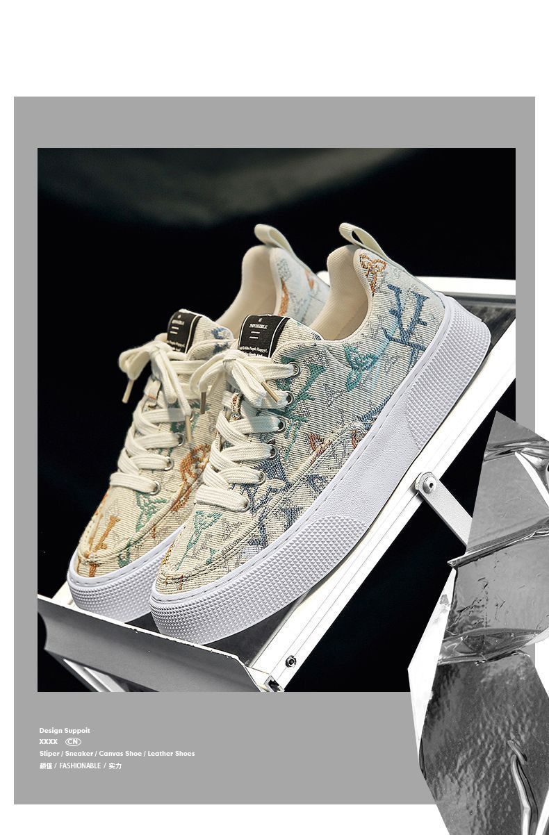 男鞋春季2024新款透气帆布鞋潮流百搭平底老北京布鞋平底防滑板鞋详情3