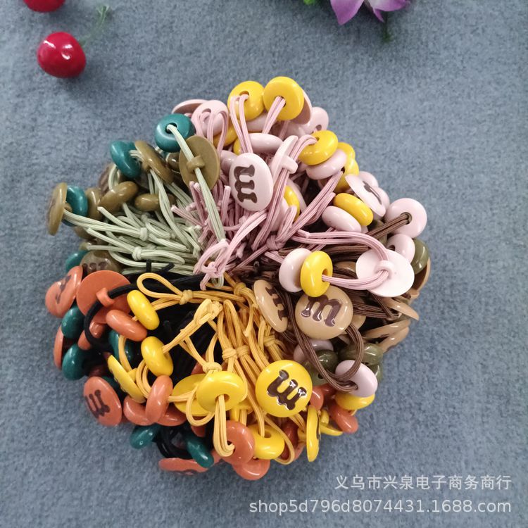Korean style ins white crystal female Korean-style hair tie rubber band hair band, forest-style simple hair tie leather case, 1 yuan headwear pic 1