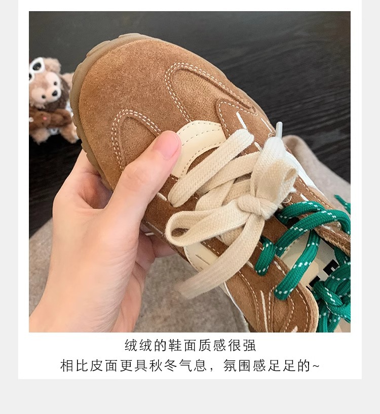 The thick-soled insole height-increasing Forrest Gump shoes of the same style as Grape Mom are the new sporty and casual leather training shoes for women in the autumn and winter of 2024 pic 17