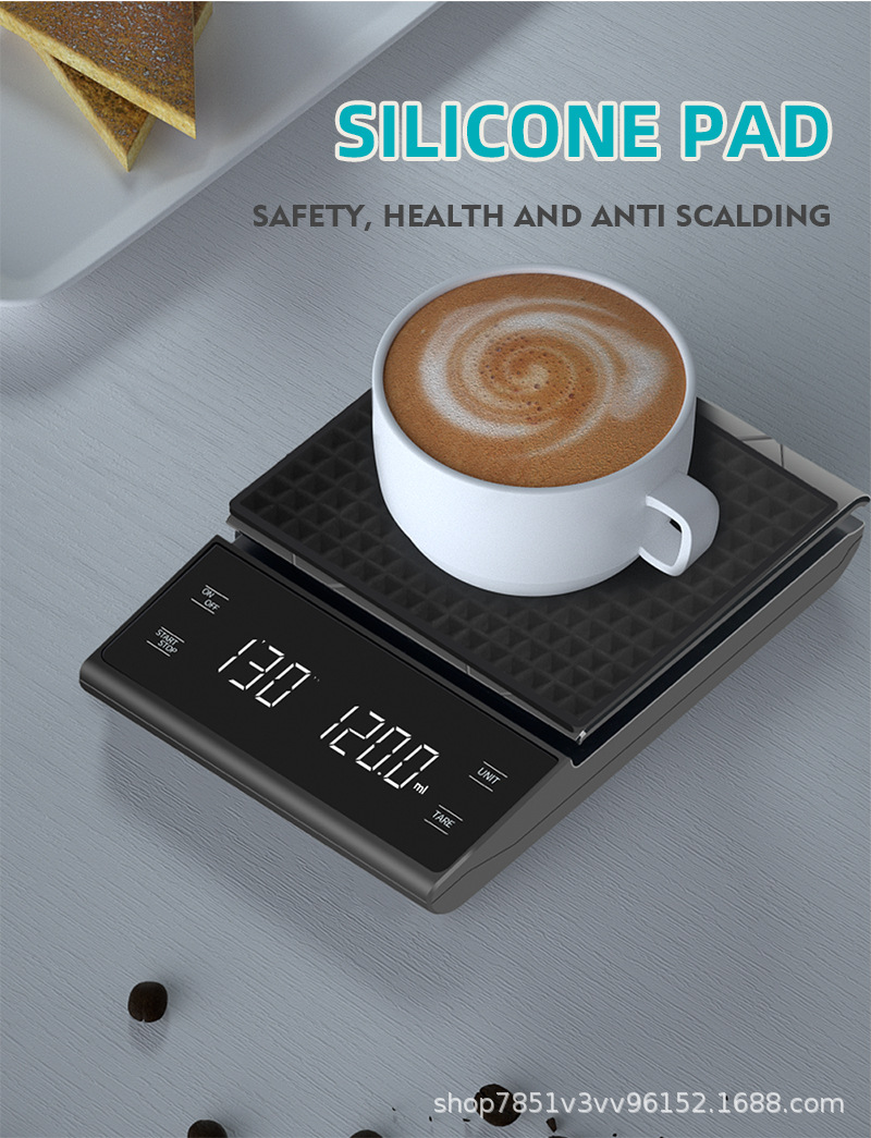 Amazon coffee scale, multi-functional bar counter electronic scale, gram scale with timer, 3KG kitchen scale pic 13