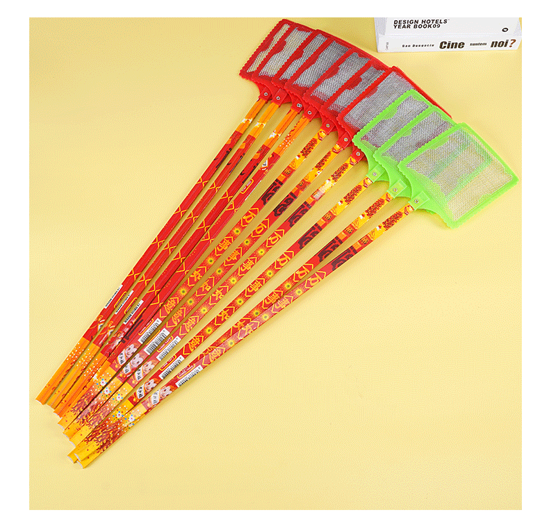 大钢网苍蝇拍子厂家批发 长柄竹竿耐用一元两元店地摊跑江湖货源详情13