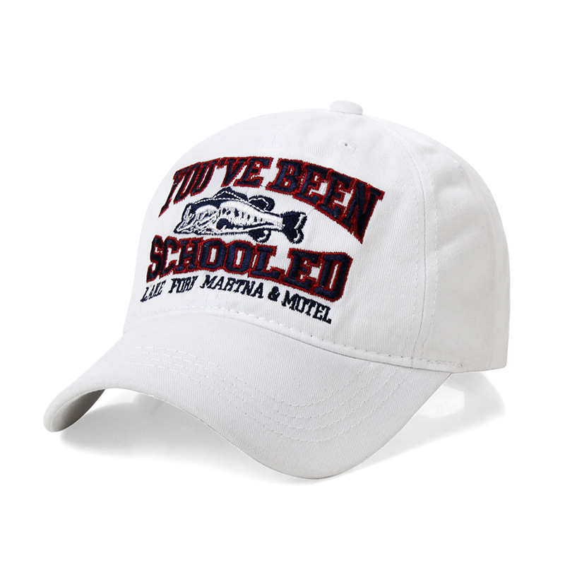 2019春夏新品跨境专供SCHOOLED字母绣花棒球帽鸭舌帽太阳帽详情2