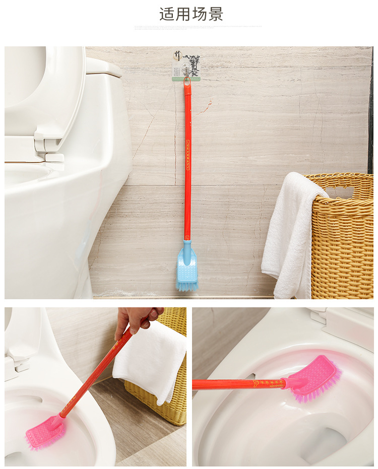 Yiwu factory direct sales of new long wooden handle toilet cleaning brushes and bathroom cleaning supplies wholesale pic 6