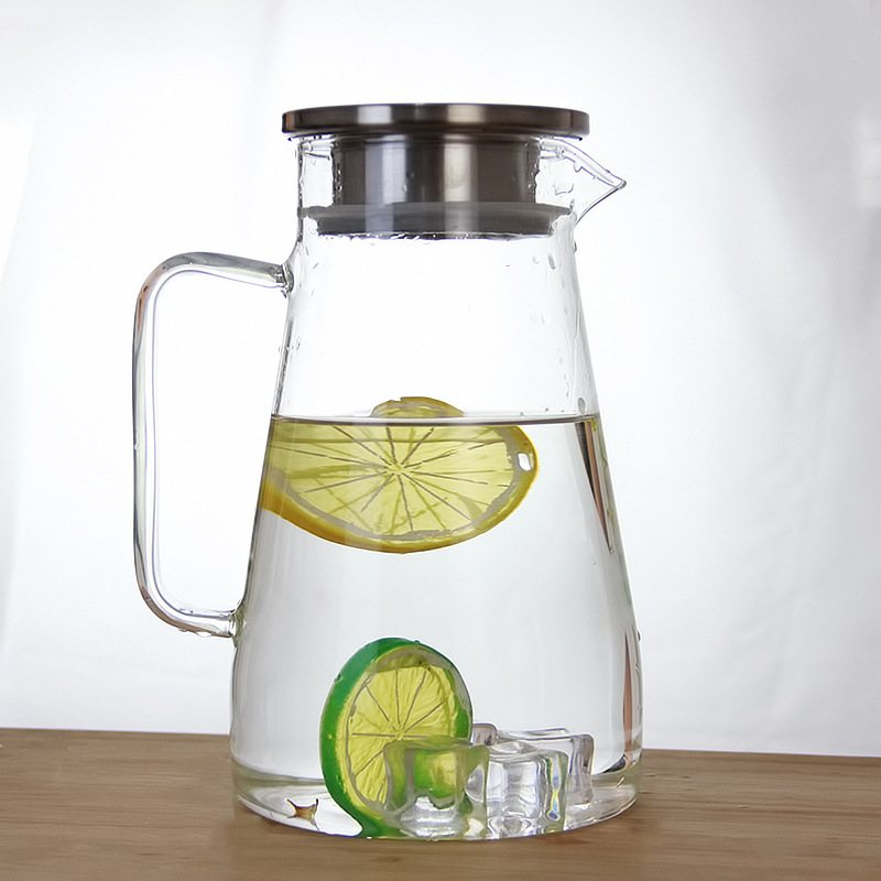 High borosilicate glass cold water kettle, 304 stainless steel lid, large capacity juice glass kettle, cold water kettle, boiling water kettle, tying pot, juice kettle, glass water kettle, household pot, cold boiling water kettle, teapot, tea set pic 10