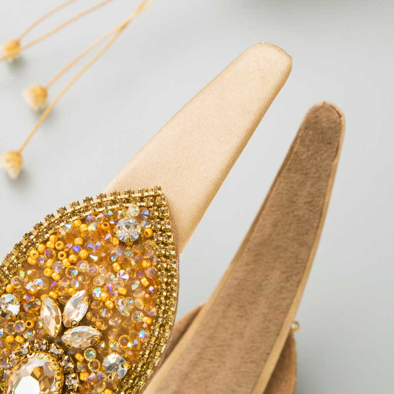 French retro, light luxury, heavy craftsmanship hair bands, high-end feel, rhinestone wide headbands, elegant hair accessories for balls, wholesale and export pic 34