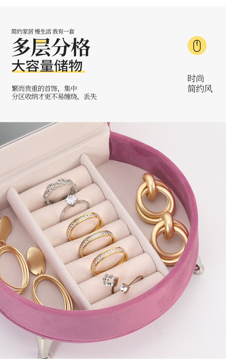 跨境仿真沙发饰品首饰盒 荷兰绒布饰品耳环首饰收纳盒 珠宝首饰盒详情4
