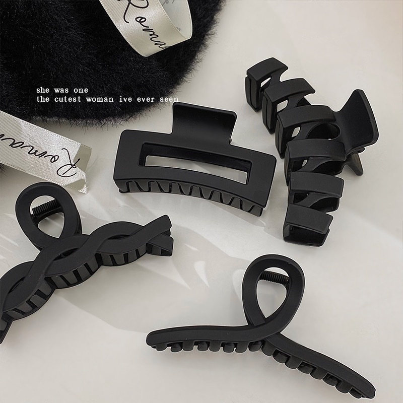 ins简约高级感鲨鱼夹抓夹毛毛夹子磨砂毛绒义乌厂家方形详情10