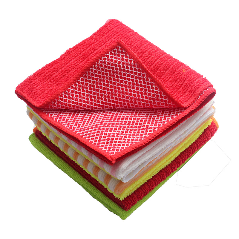 Dishcloths do not shed easily, and the friction of the mesh on the cloth does not easily stick to oil. Dishcloths are easy to clean, and tablecloths and scouring pads pic 1