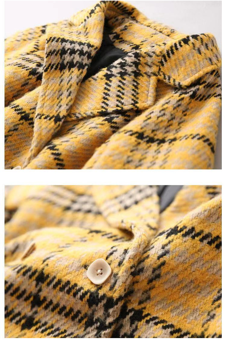 毛呢格子外套女秋冬款设计感小众简约气质西装上衣时尚2022新款详情14