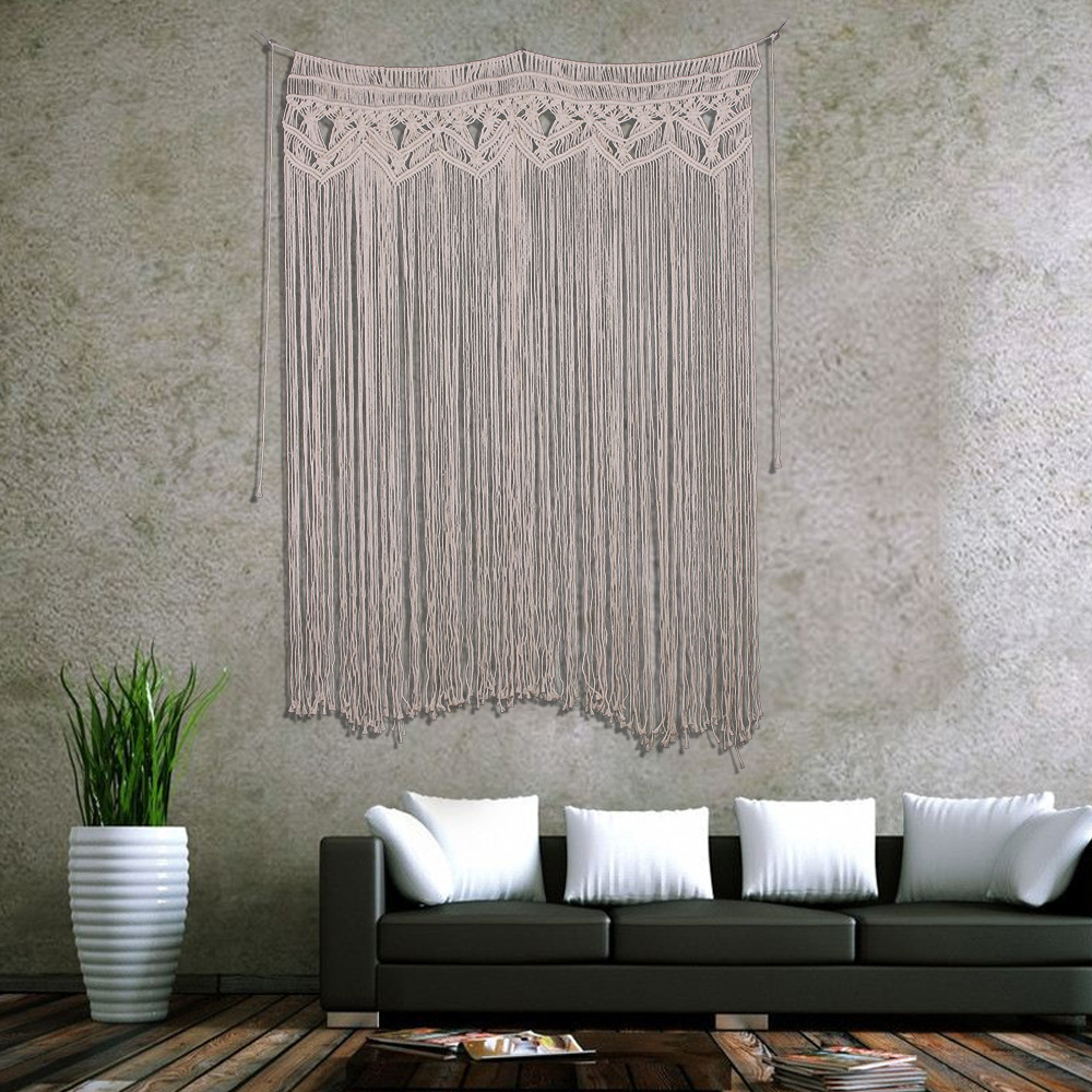 热销门帘挂毯波西米亚风格纯手工棉线编织帘子婚庆用品装饰MS7151详情20