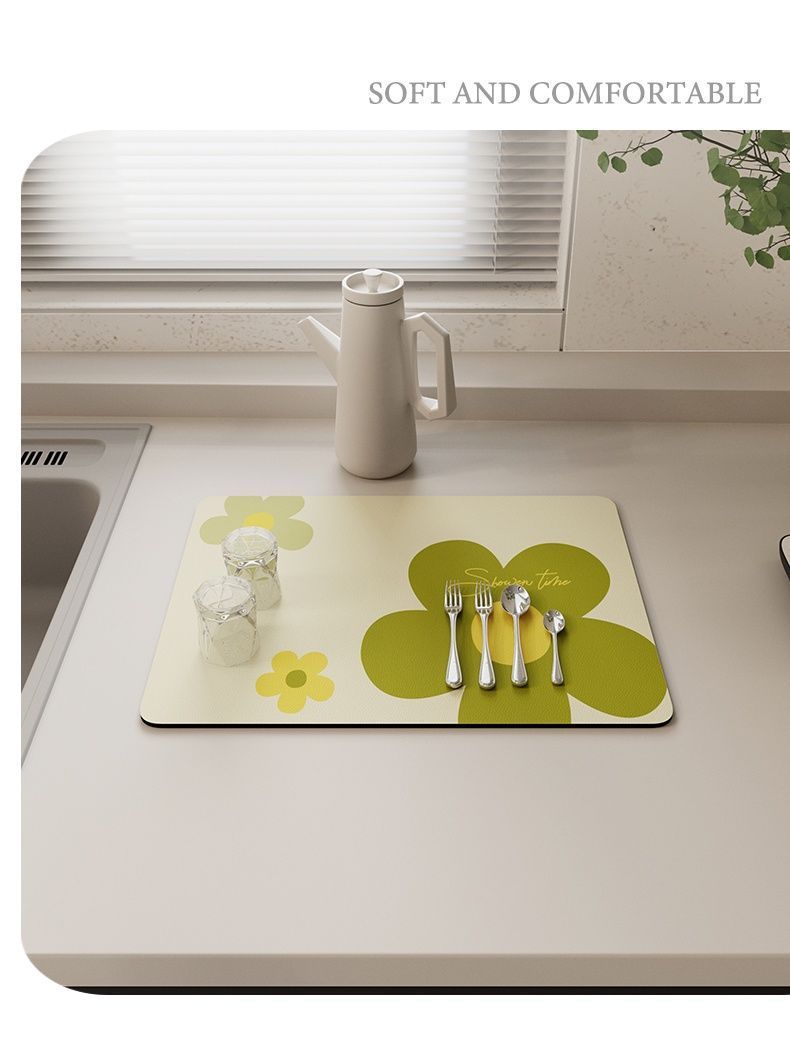 厨房台面沥水垫子洗手台防溅垫碗盘干燥垫吧台吸水杯垫免洗隔热垫详情11