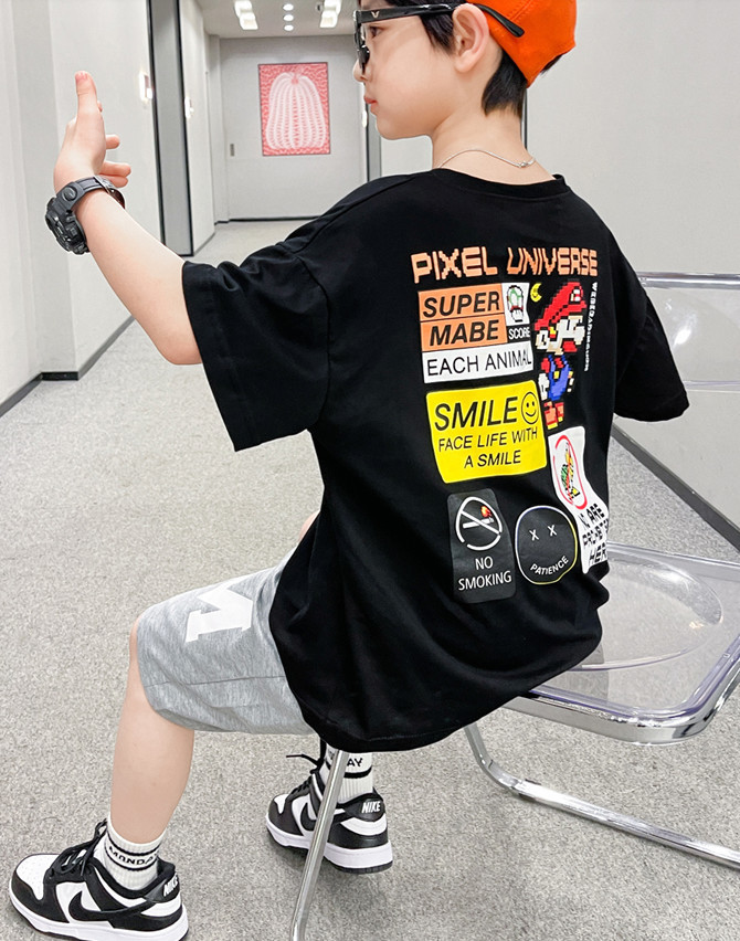 儿童装男童短袖T恤夏装2022年新款夏季男孩中大童夏款纯棉上衣潮t详情7