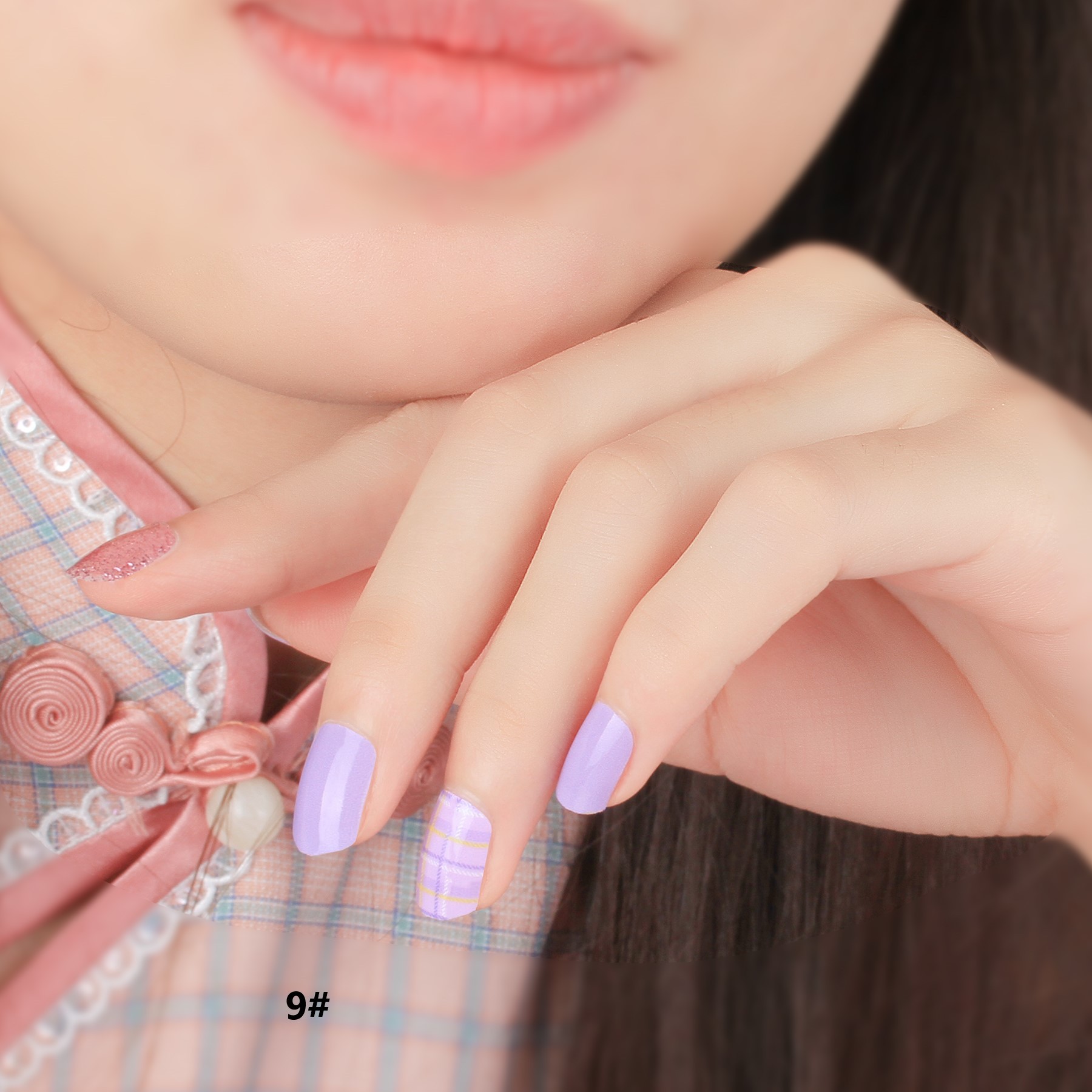 Custom-made 12-piece box set of waterproof nail stickers that are popular among Internet celebrities pic 21