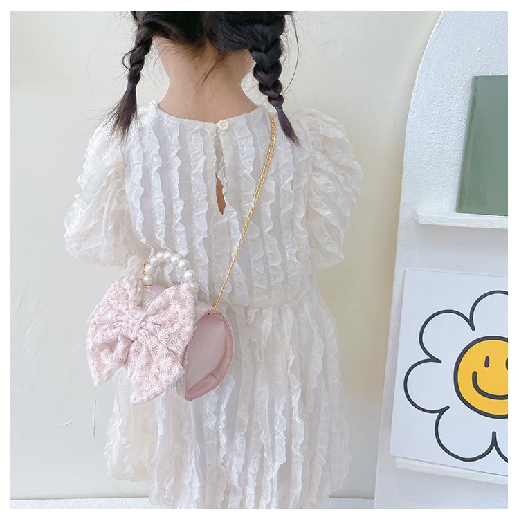 可爱女童斜挎包小香风时尚儿童手提斜背包包公主淑女珍珠包单肩包详情22